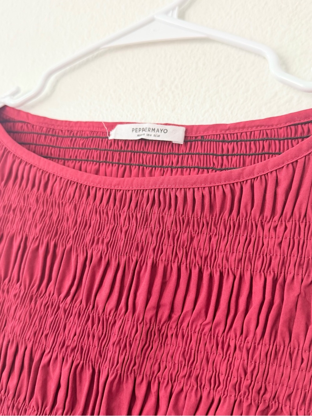 Peppermayo Red Ruched Sleeveless Mini Dress - Picture 4 of 5